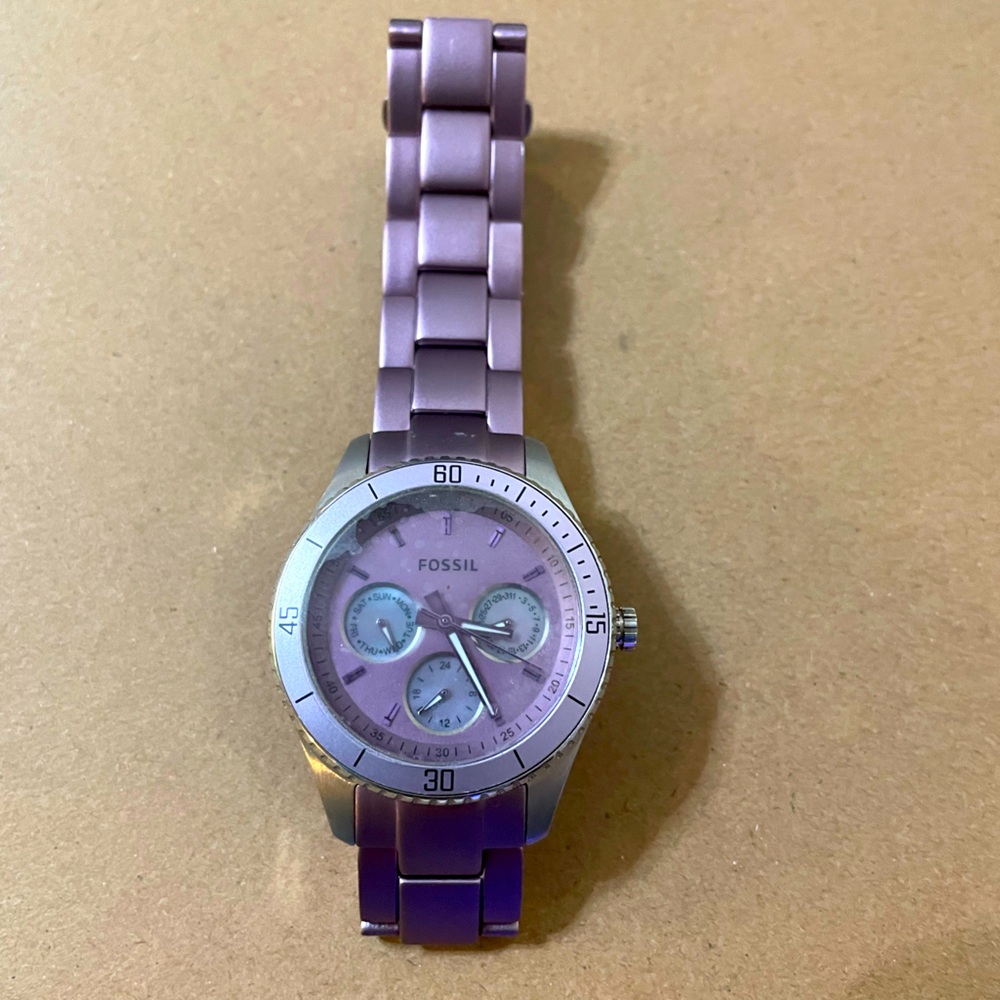 Fossil E53038/purple-silver/analogue